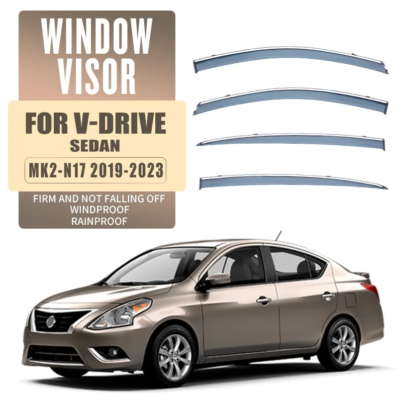 

For NISSAN V-Drive 2019+ Car Window Visor Awning Shelters Windshield Side Window Rain Sun Shade Auto Accessories Car Styling