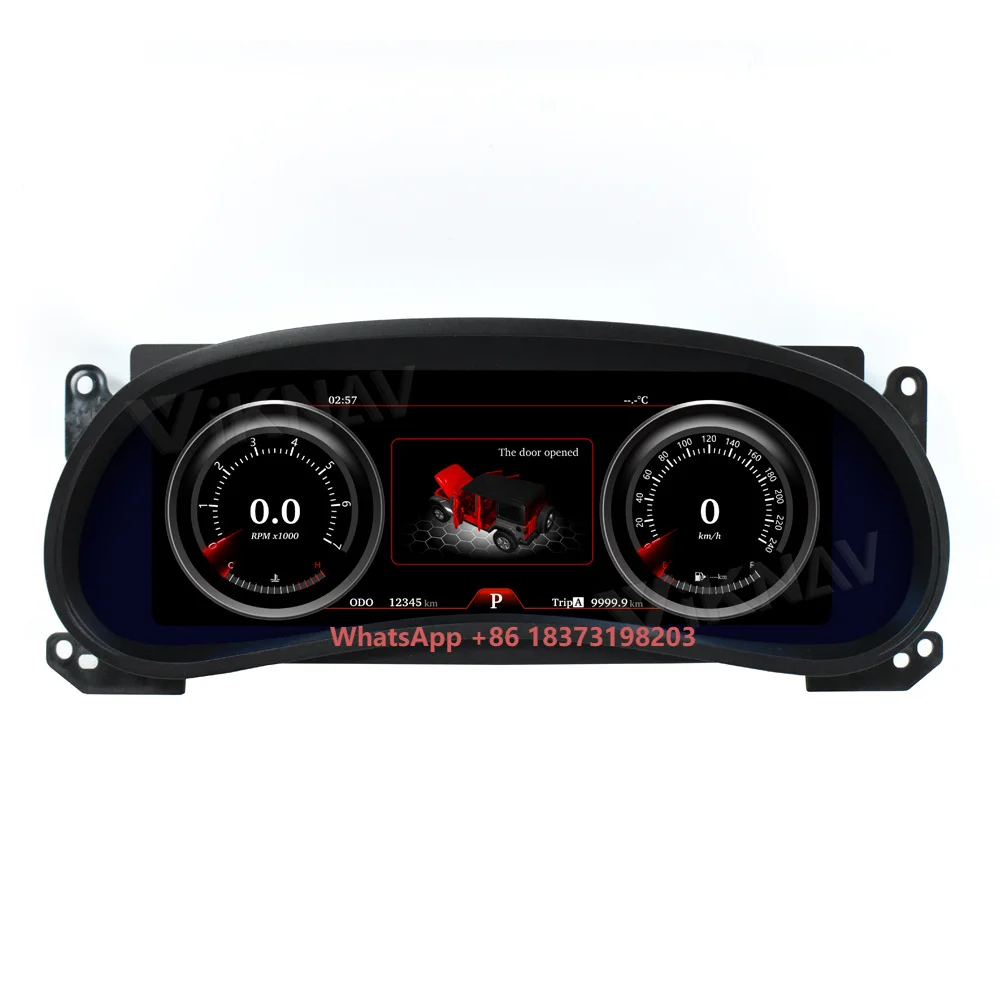 

Car Dashboard Digital Cluster Meter for Wrangler 2011-2017 LCD Touch Screen Instrument Panel Virtual Cockpit Speed Meter