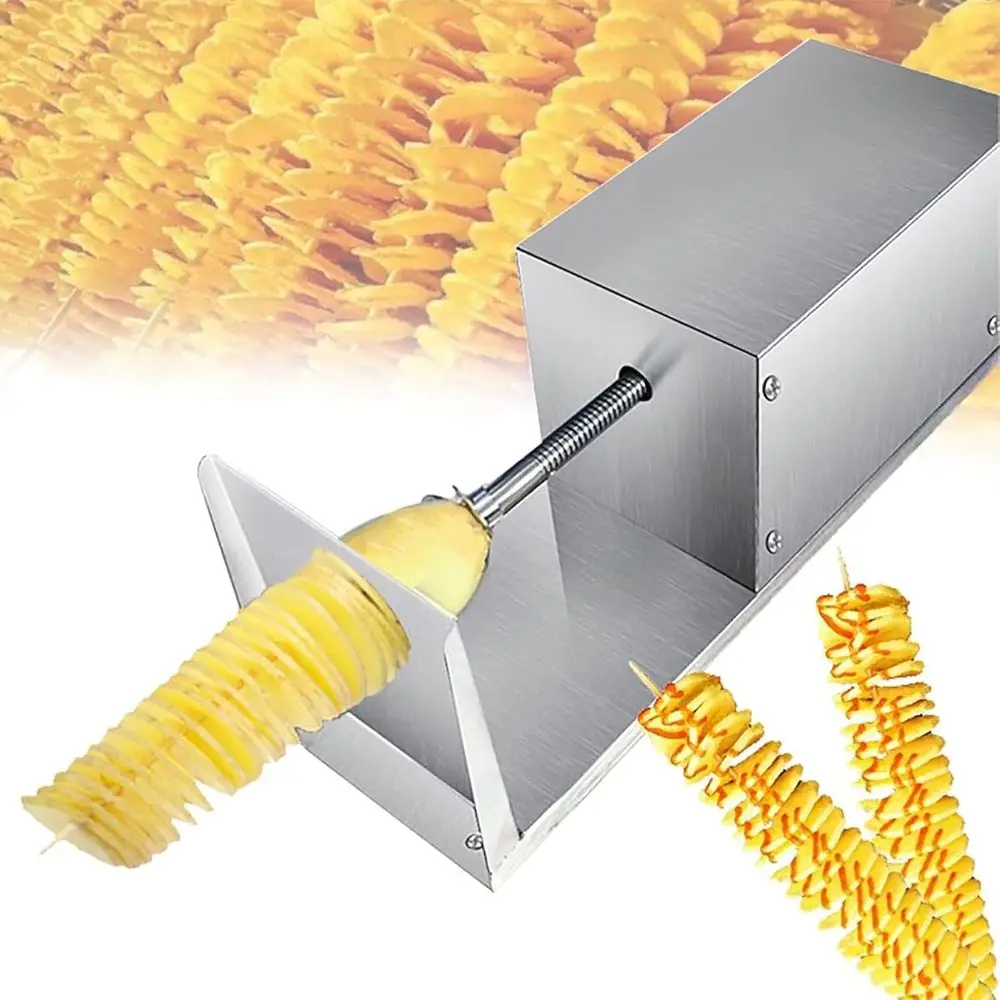 

Картофелерезка из нержавеющей стали мощностью 50 Вт — 3-ступенчатая работа, равномерная толщина 1,5–2 мм для домашнего и делового использования