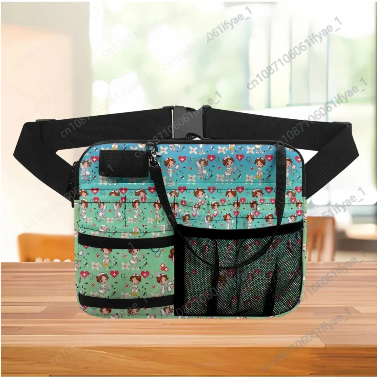 Print On Demand Verpleegkundige Medische Riem Organizer Vrouwen Verstelbare Riemtas Multi Pocket Praktische Heuptas Voor Stethoscopen