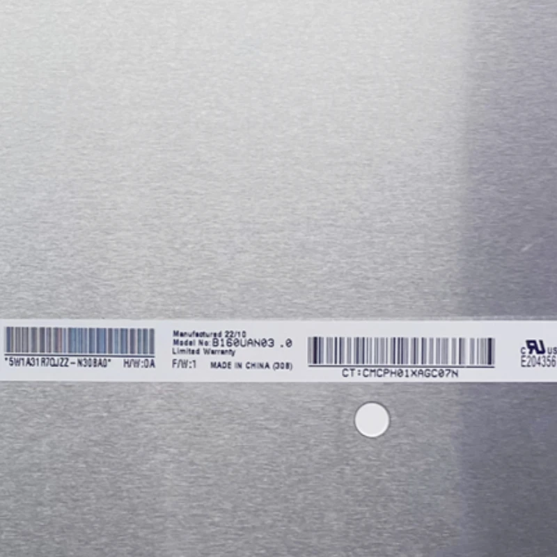 

NEW B160UAN03.0 Matrix 1920X1200 30 Pins 16" LCD LED IPS FHD Display Screen Panel