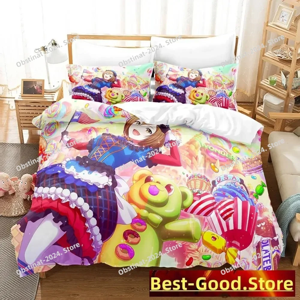 

New Wonderlands x Showtime Bedding Set Single Twin Full Queen King Size Bed Set Adult Kid Bedroom Duvetcover Sets Anime Girls