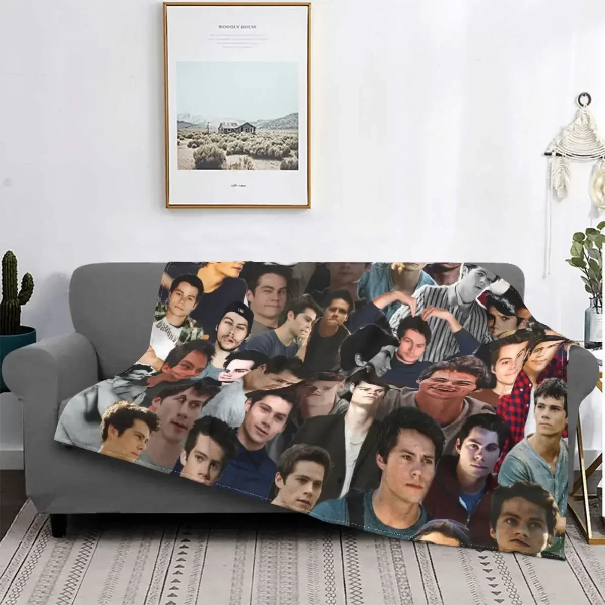 Dylan O'Brien Stiles Blanket Flannel Teen Wolf Lightweight Throw Blankets for Bedroom Sofa Bedspread