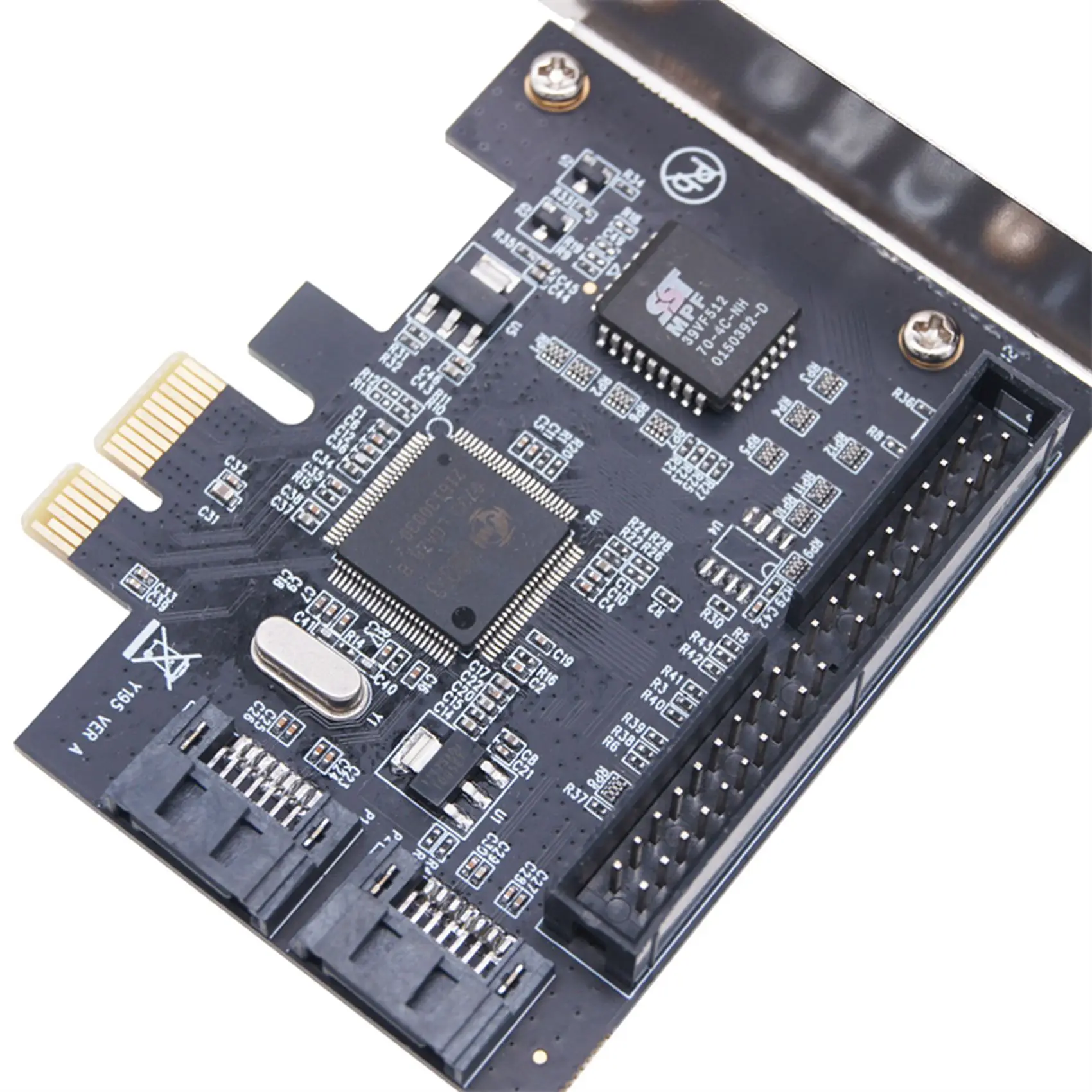 Desktop PCI E Graphics Card to 2 Port SATA Adapter Card PCI E to SATA IDE Expansion Card 3.5 Inch IDE Adapter Card