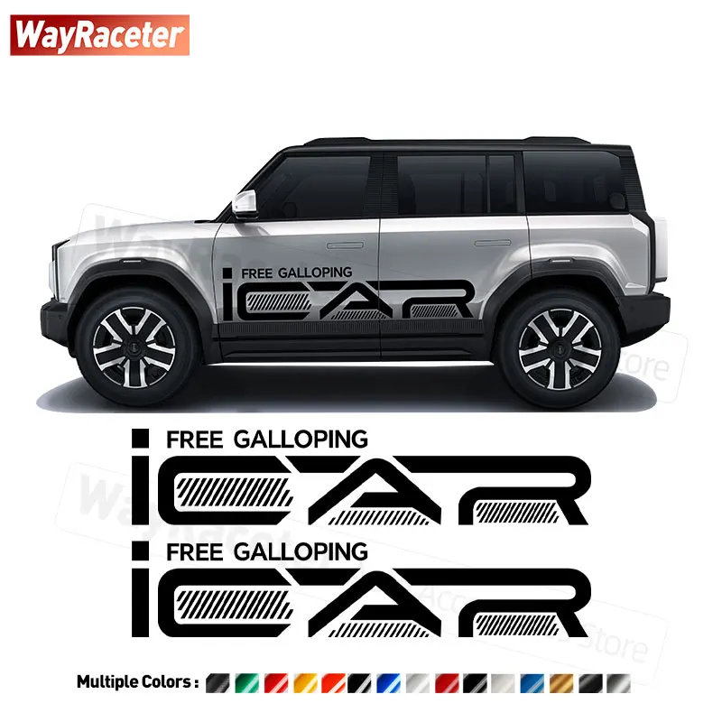 

2 Pcs Door Side Body Sticker Creative Decoration Gprahics Vinyl Decal For Chery iCAR 03 Off Road 2024 2025 Accessories