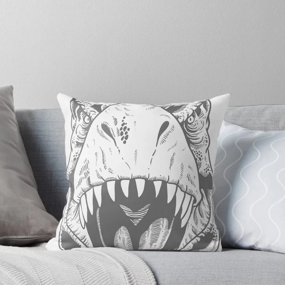 

T. rex Stare Throw Pillow pillow cover luxury christmas decorations for home 2024 Christmas Pillow Covers