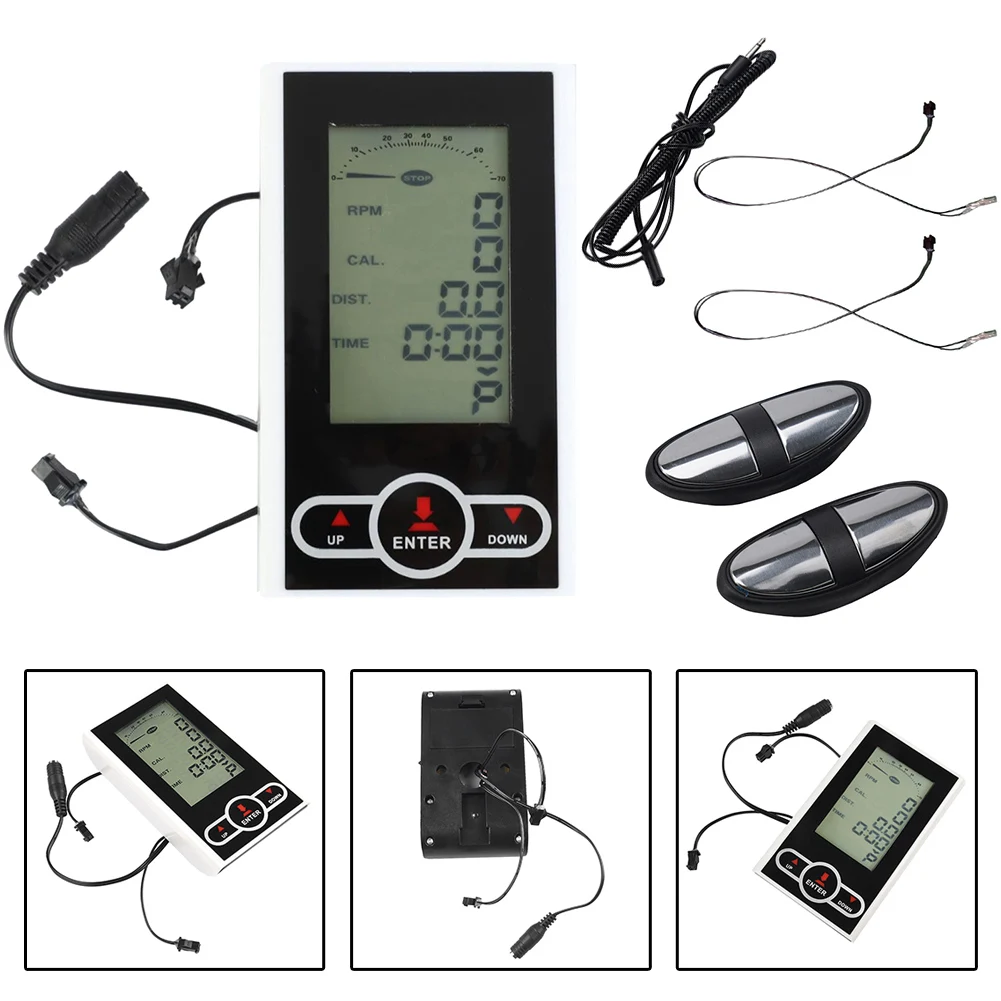 Indoor Cycling Bike Monitor Speedometer Stationary Bike Elliptical Trainer Display Dashboard For Bikes Step Machine Gym Fitness