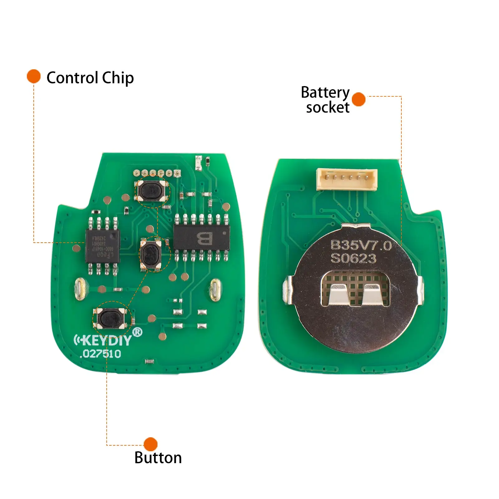KEYDIY KD B35-3 Universal Remote Key B Series 3 Buttons Compatible with Toyota Type