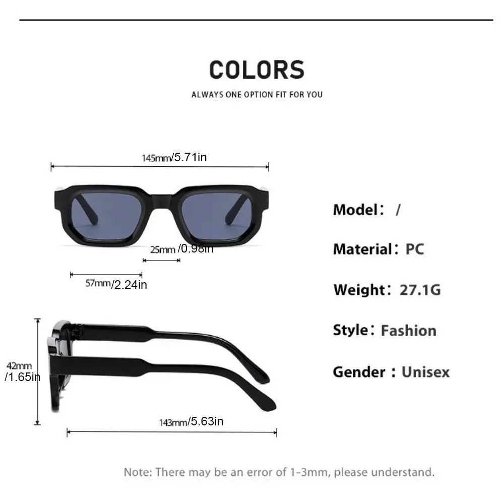 Gepersonaliseerde kleine frame vierkante zonnebril Punk Square dames zonnebril Goggle UV400 Retro brillen reizen