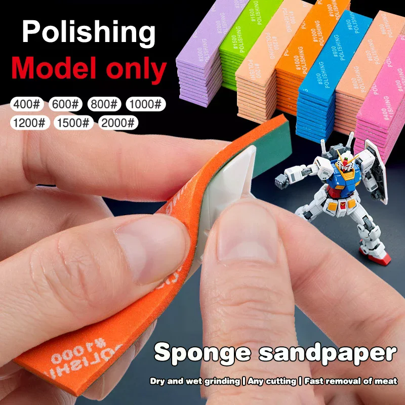 

Набор из 9 полужестких шлифовальных палочек MS-E400~1200 для сборки моделей, полировки пластиковых моделей, инструменты для хобби и DIY
