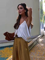 New Slip Tops Fashion Satin Elegant Crop Top Woman 2026 Sleeveless Thin Straps Short Tops For Women Backless Sexy Party Top - Image 3