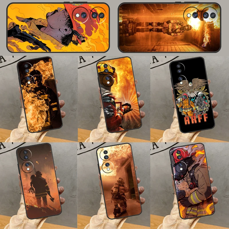 حافظة رجال الإطفاء Heroes لهاتف Honor 70 90 50 Lite X9c X8a X8b X9b X9a X8 X9 Honor 200 Lite Magic 5 6 7 Pro