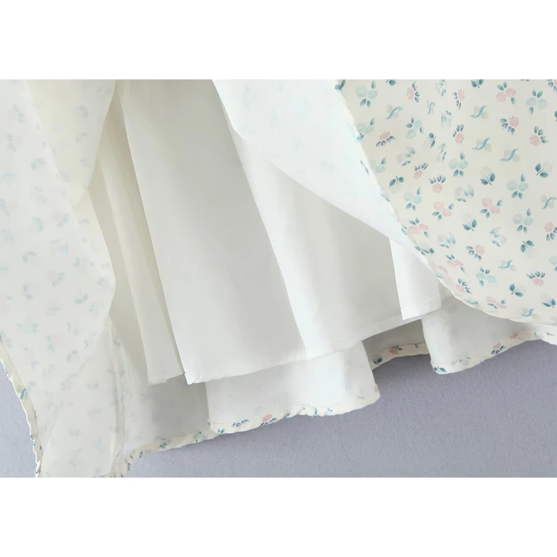 ヨーロッパとアメリカのスタイル 2026 夏 スリングショートドレス 女の子用 エレガントなAライン 花柄プリント パーティー バケーションドレス