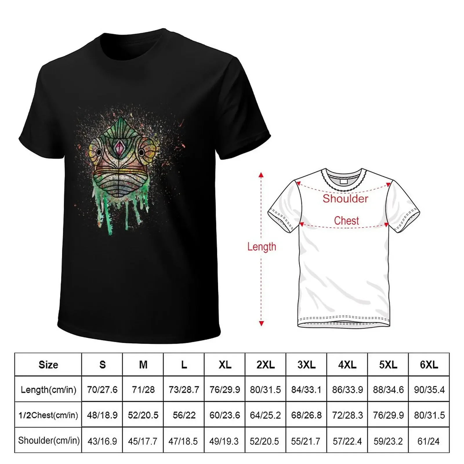 Ink Aztec Chameleon T-Shirt funnys Short sleeve tee anime Blouse mens t shirts pack