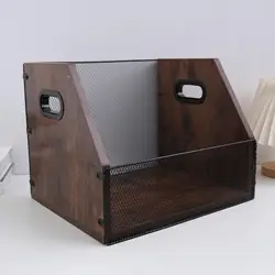 Vinyl Player Stand Trapezoidal Design Multipurpose Practical Record Storage Box for Bedroom Office Study Living Room Artworks