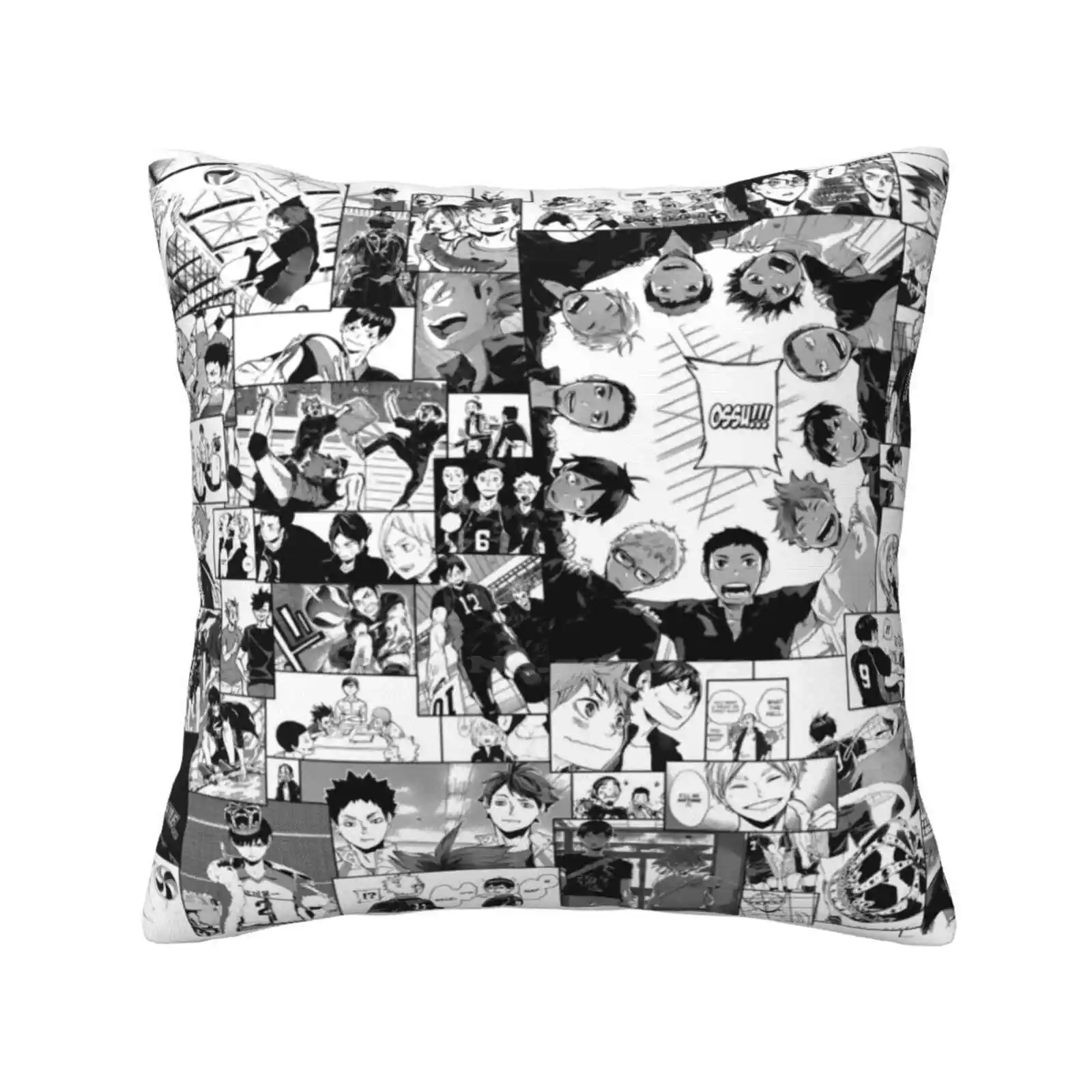 Haikyuu!! Karasuno Collage Fashion Sofa Throw Pillow Cover Pillowcase Haikyuu Anime Manga Shounen Jump Volleyball Sports