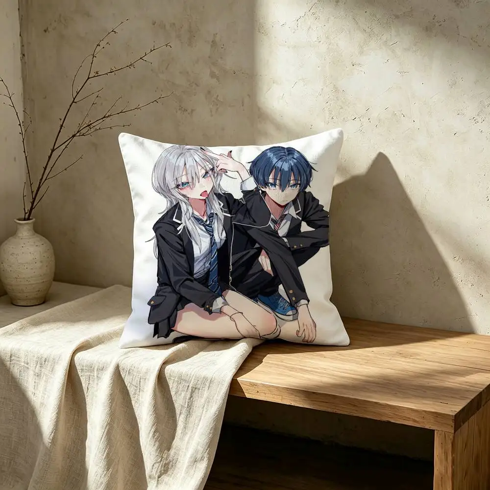 Haimiya Senpai Wa Kowakute Kawaii Manga Pillow Case for Sofa Living Room Home office Decor Protective Cover 6