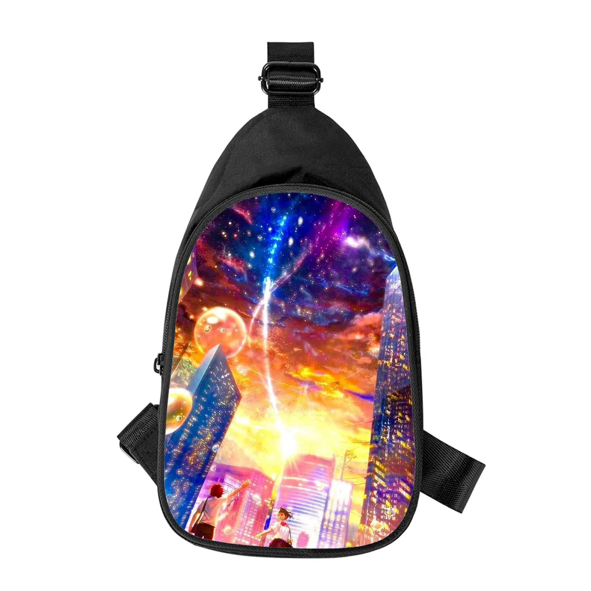 Sac de poitrine à bandoulière pour hommes et femmes, sac de taille pour homme, sac de poitrine pour mari, sac d'école, impression 3D, votre nom, anime, initié en alertes onale, nouveau