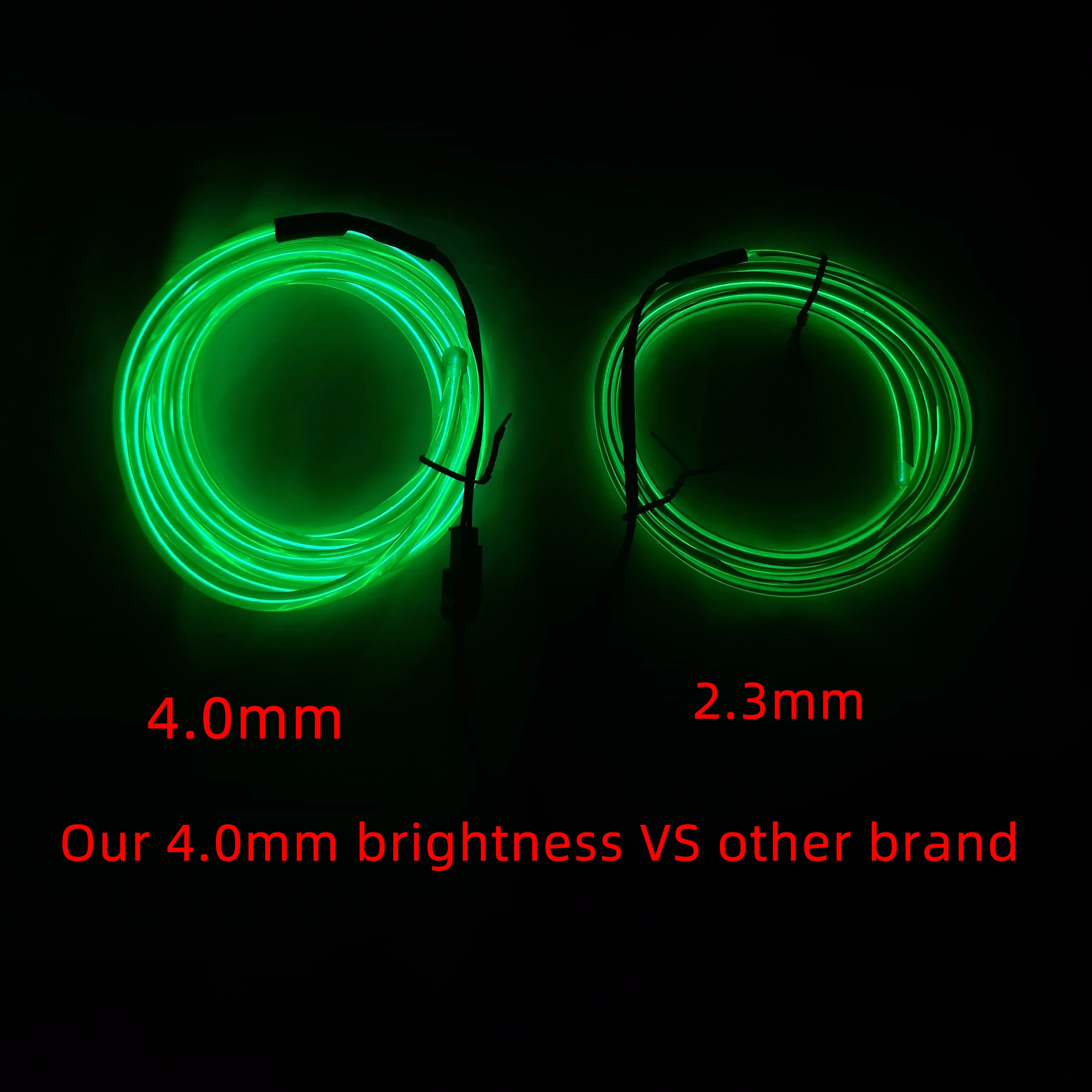 4mm Flexible Neon Led EL Wire Light 1 - 10M Rope Tape Cable Strip LED Car Waterproof Tube USB 12V 5V 3V Flex