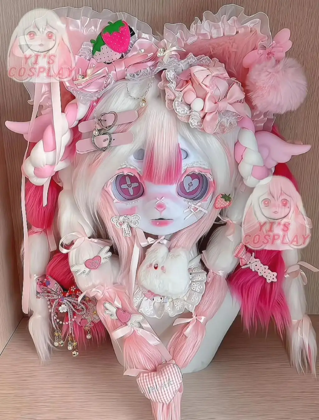 

Fursuit Head Handmade Customized Yis cosplay Custom Furry head Kigurumi Head Cosplay Kemono Headsets Beast Fursuit Kemono Head