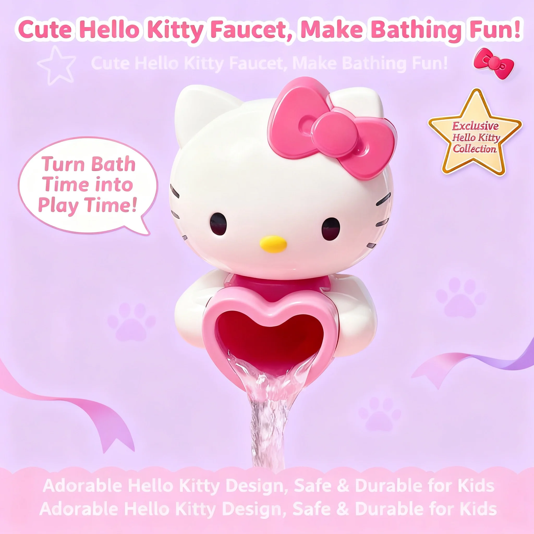 

Faucet Extender Splashproof Handwashing Sanrio Hello Kitty Cute Faucet Mouth Christmas Gifts for Kids Bathroom High Quality