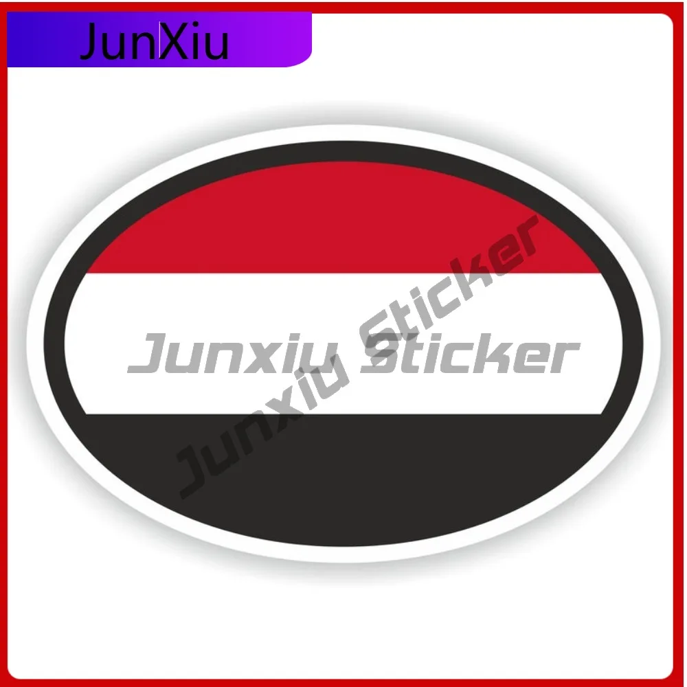 

Yemen Elliptical National Flag With White Border Sticker Vinyl Decals Camper Van Stickers And Decals Suv Cars Rv Sticker Car Dec