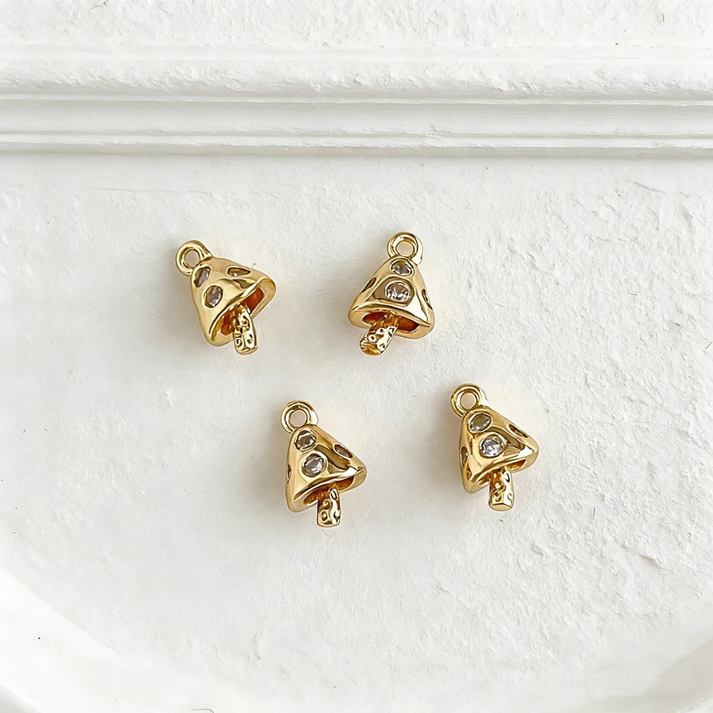 

Cordial Design 100Pcs 6*10MM Genuine Gold Plating/Mushroom Shape/Jewelry Accessories/Copper Pendant/Hand Made/DIY Charms #196167
