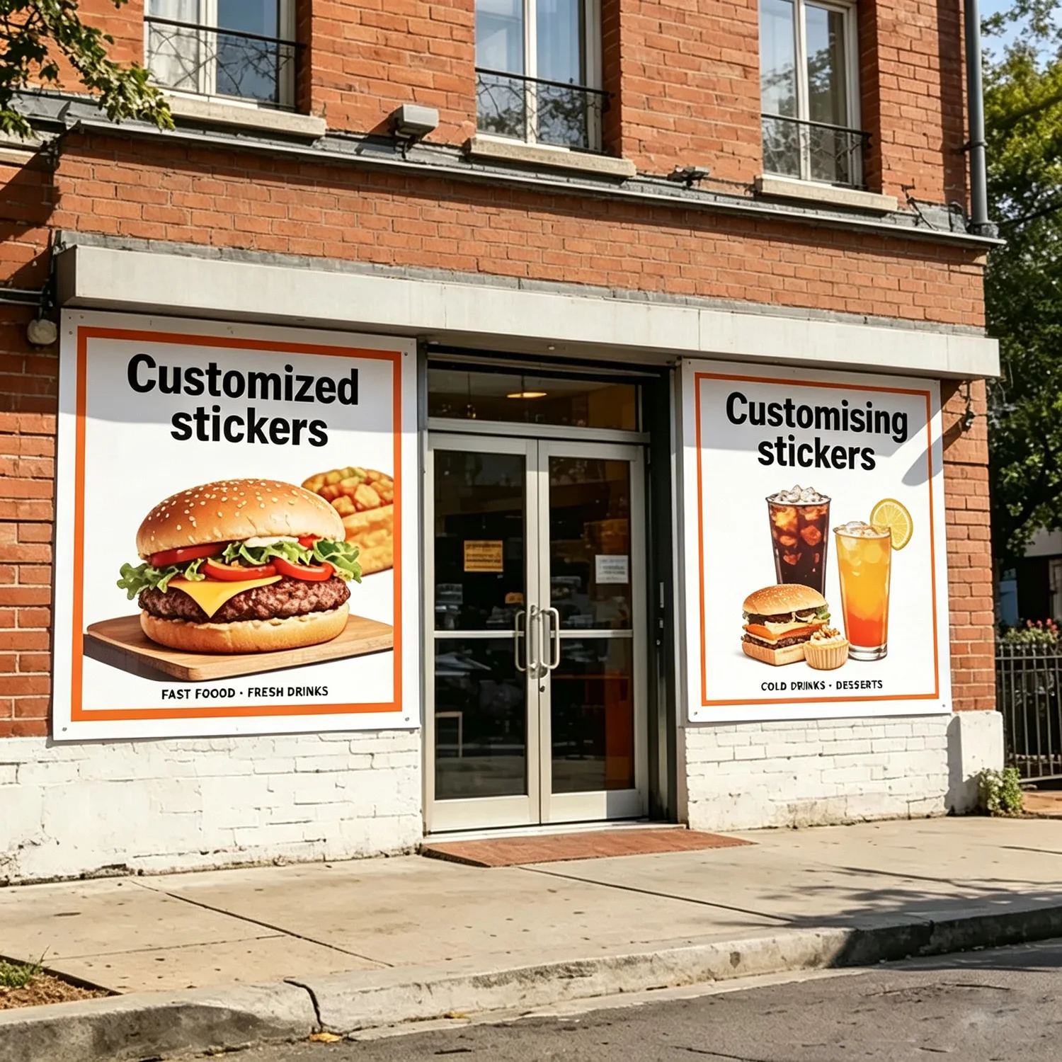 Customized Advertising Window stickers, Personalized Vinyl Window Films for Stores, Customized Text Logo Glass Window Labels