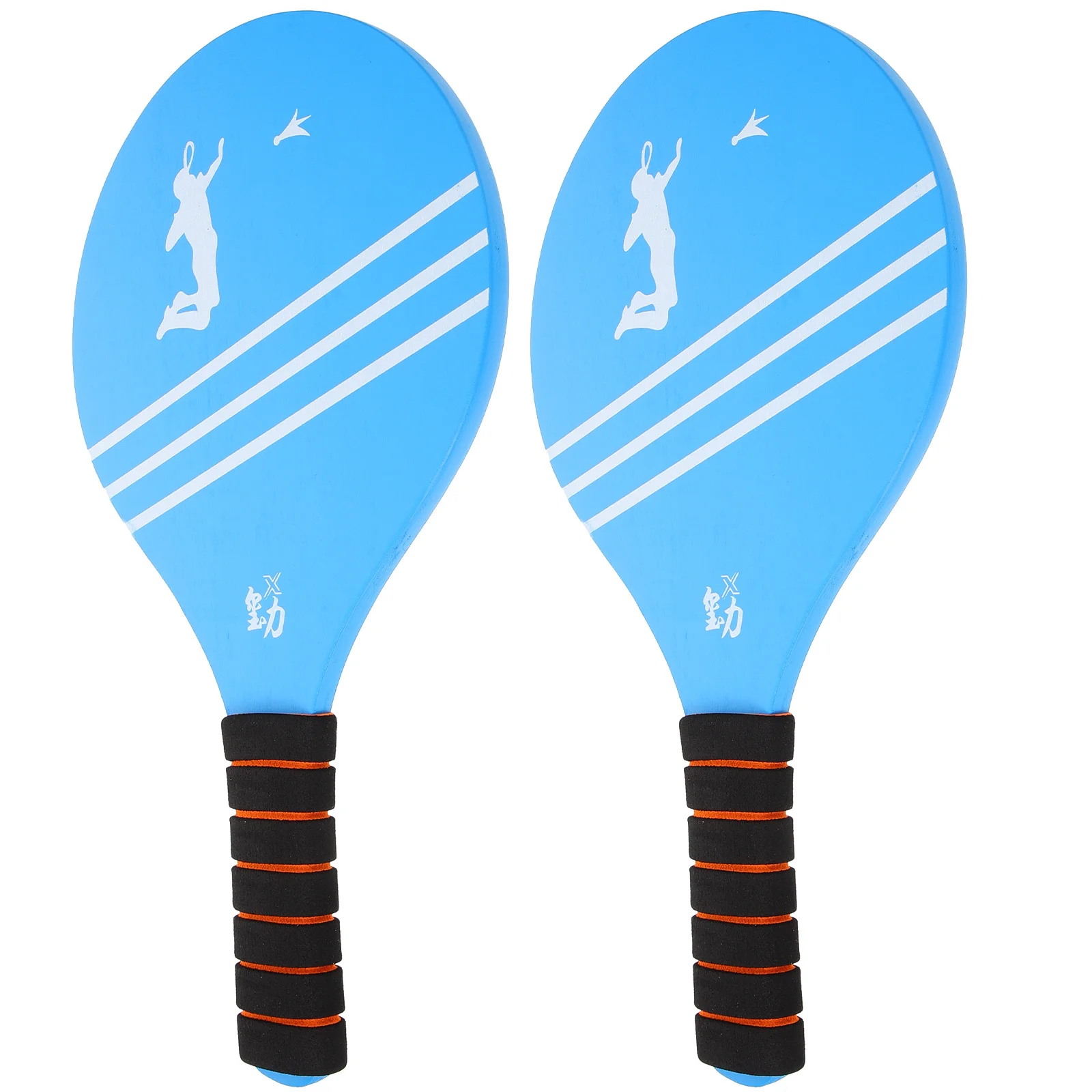 

2Pcs Badminton Rackets Paddles Durable Wooden Paddles for Kids Bright Color Easy to Hold Beach Ball Racket Beach Ball Paddle