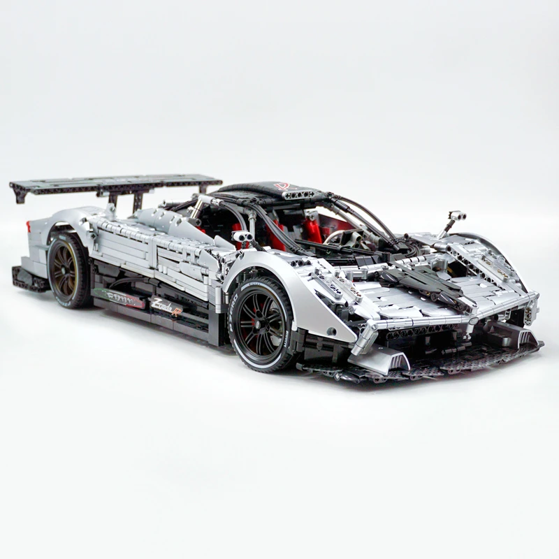 MOC ZondaR Paganii Bright Body 4500pcs Super Car Sportcar 1:8 High-tech LOX Technology Accessory Building Blocks Bricks Toys