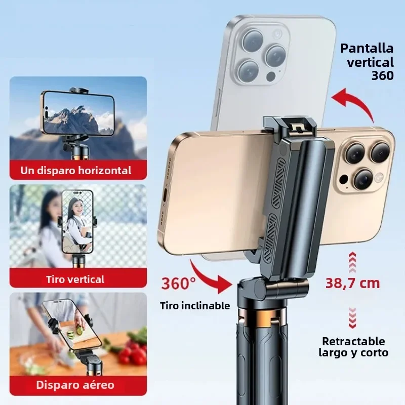سوبر ميني Selfie Stick حامل هاتف محمول اطلاق النار المعونة تنوعا تصميم متكامل بلوتوث عن بعد للبث المباشر
