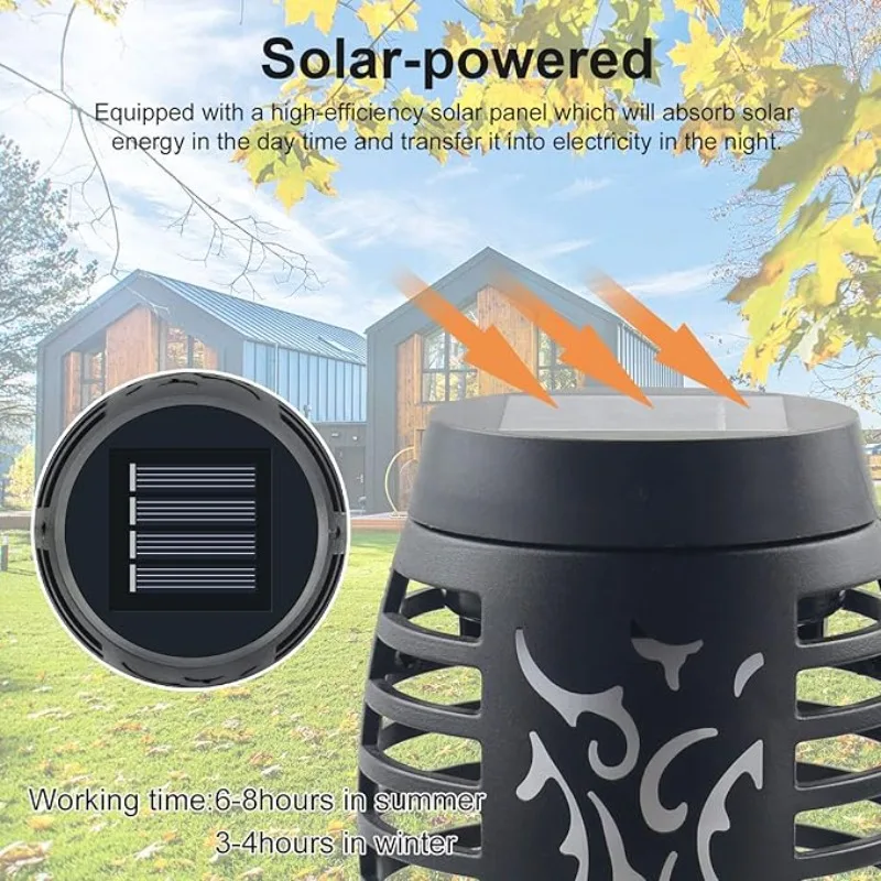 Solar Flashlight 12LED with Flashing Flame Waterproof Solar Light Outdoor Decoration Solar Christmas Decoration