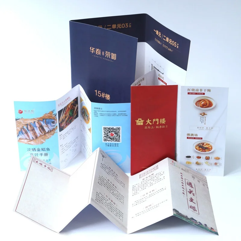 

Custom. Fangda Cheap custom service a3 a4 a5 a6 poster restaurant menu booklet brochure pamphlet folded leaflet flyer printing