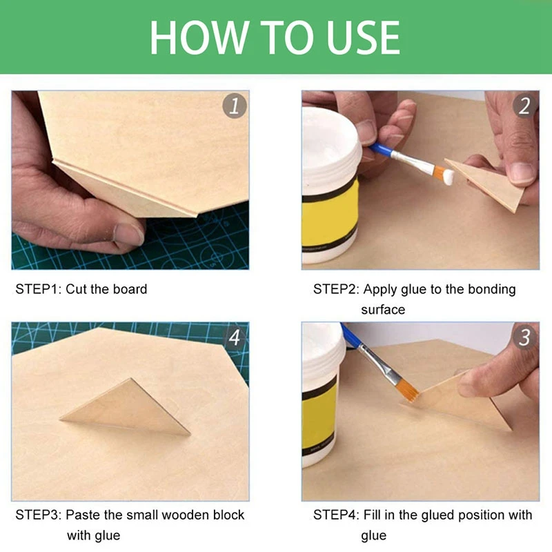 10Pcs House Wooden Crafts Plywood Sheets DIY Decro Wood Chips Balsa Toys Carving Plate Universal For Kids Model Making