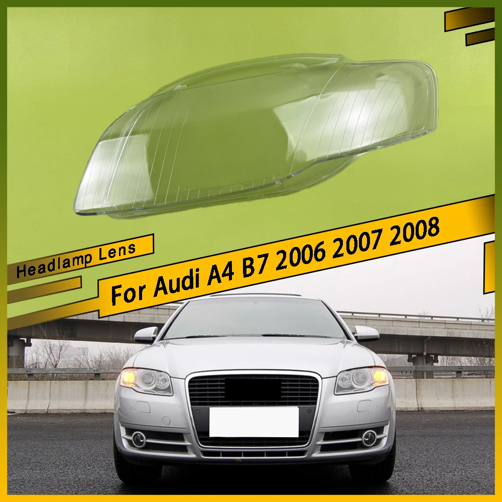 

Auto Light Caps Car Headlamp Cover Transparent Lampshade Headlight Shell Replace Original Lens For Audi A4 B7 2006 2007 2008