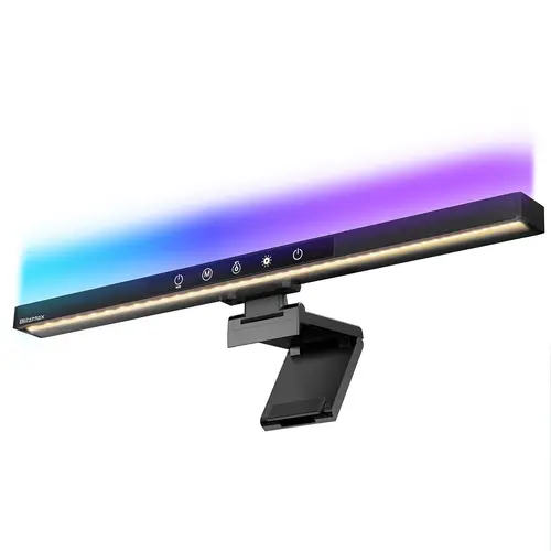 BlitzMax BM-CS1 RGB LED lámpara de escritorio pantalla regulable Monitor de ordenador de oficina barra de luz colgante para estudio lectura luz que cuida los ojos