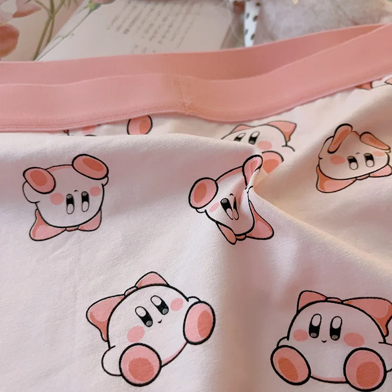 2PCS kawaii Kirby Men's Underwear Cotton Boxer Shorts Mens Boxers Breathable Soft U Convex Male Underpants Trunks Boyfriend Gift