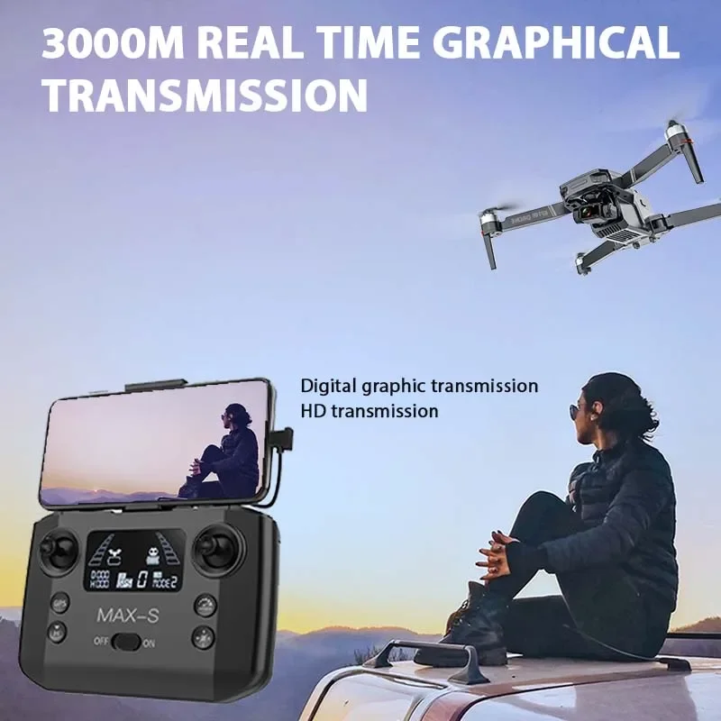 LAUMOX KF101 MAX-S GPS Drone 4K Professional EIS Camera Anti-Shake 3-Axis Gimbal 5G Wifi Brushless Motor RC Foldable Quadcopter