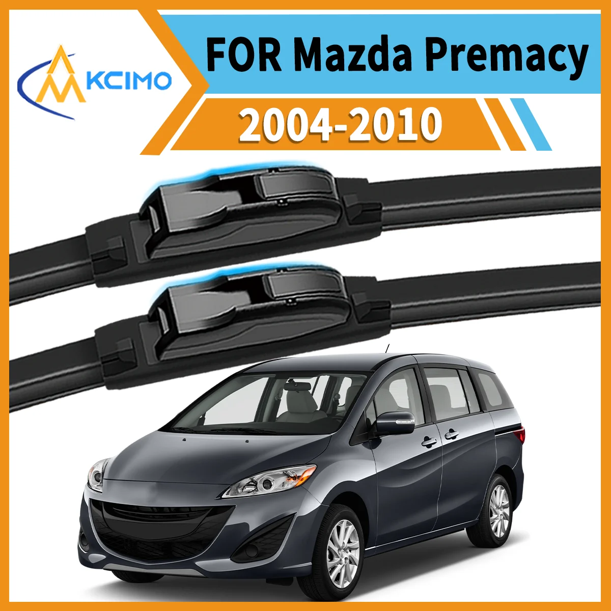

Superior Wiping Performance 2PCS Front Wipers for Mazda Premacy CR 2004-2010 All-Season Clarity Reduced Noise Safe Driving