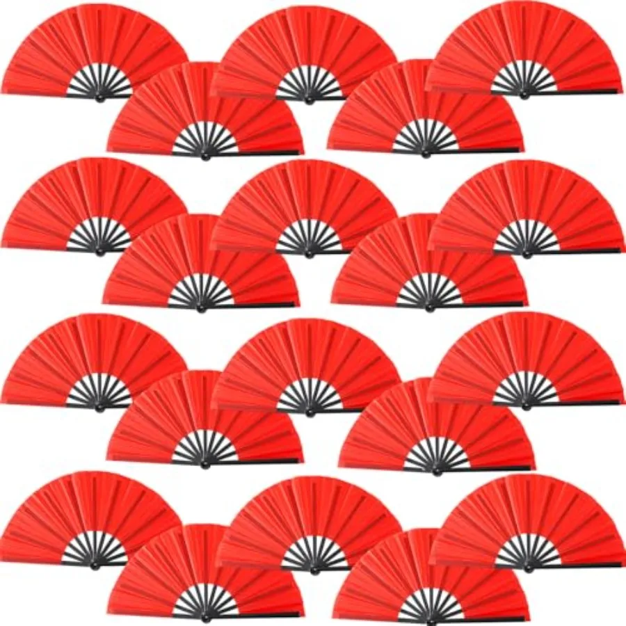 

Oncpcare 20 Pcs Clack Fans for Line Dancing Bulk, Foldable Black Hand Fans for Dance Teams, Group Events, Performances and Part