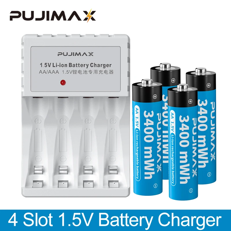 أفضل بطارية AA R6 قابلة لإعادة الشحن: تجربة عملية مع بطارية PUJIMAX 3400mAh + شاحن 4 فتحات