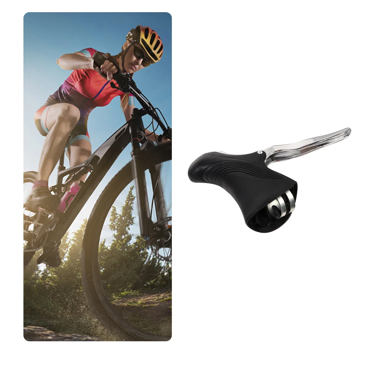 

1Pair Durable Bike Brake Levers Aluminum Alloy Handlebar Accessory Safe Riding Easy Installation Cycling Tools