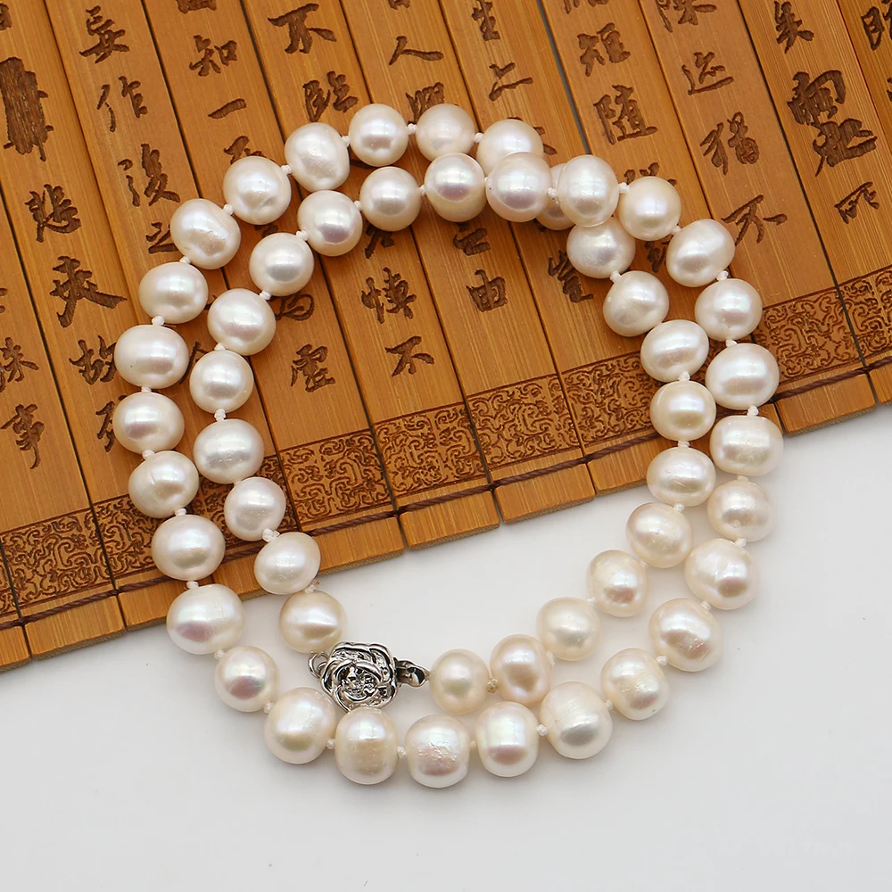 

Smooth and Radiant Edison Natural Freshwater Round Pearl Baroque Necklace 42cm A Jewelry Accessory Perfect As A Party Gift