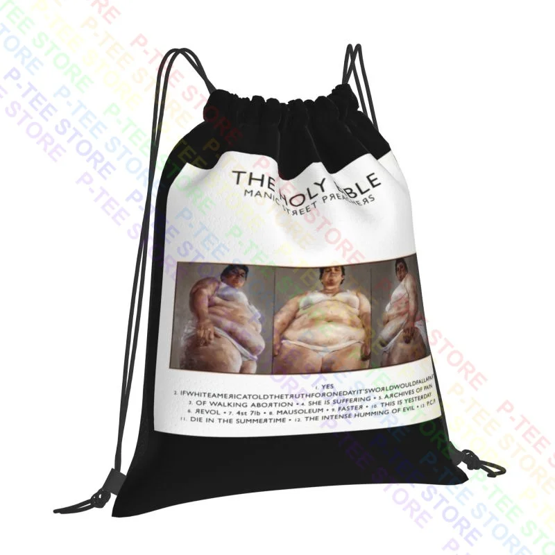 Manic Street Preachers The Holy Bible Vinyl Cover Drawstring Bags Gym Bag Gym Art Print Gym Tote Bag School Sport Bag