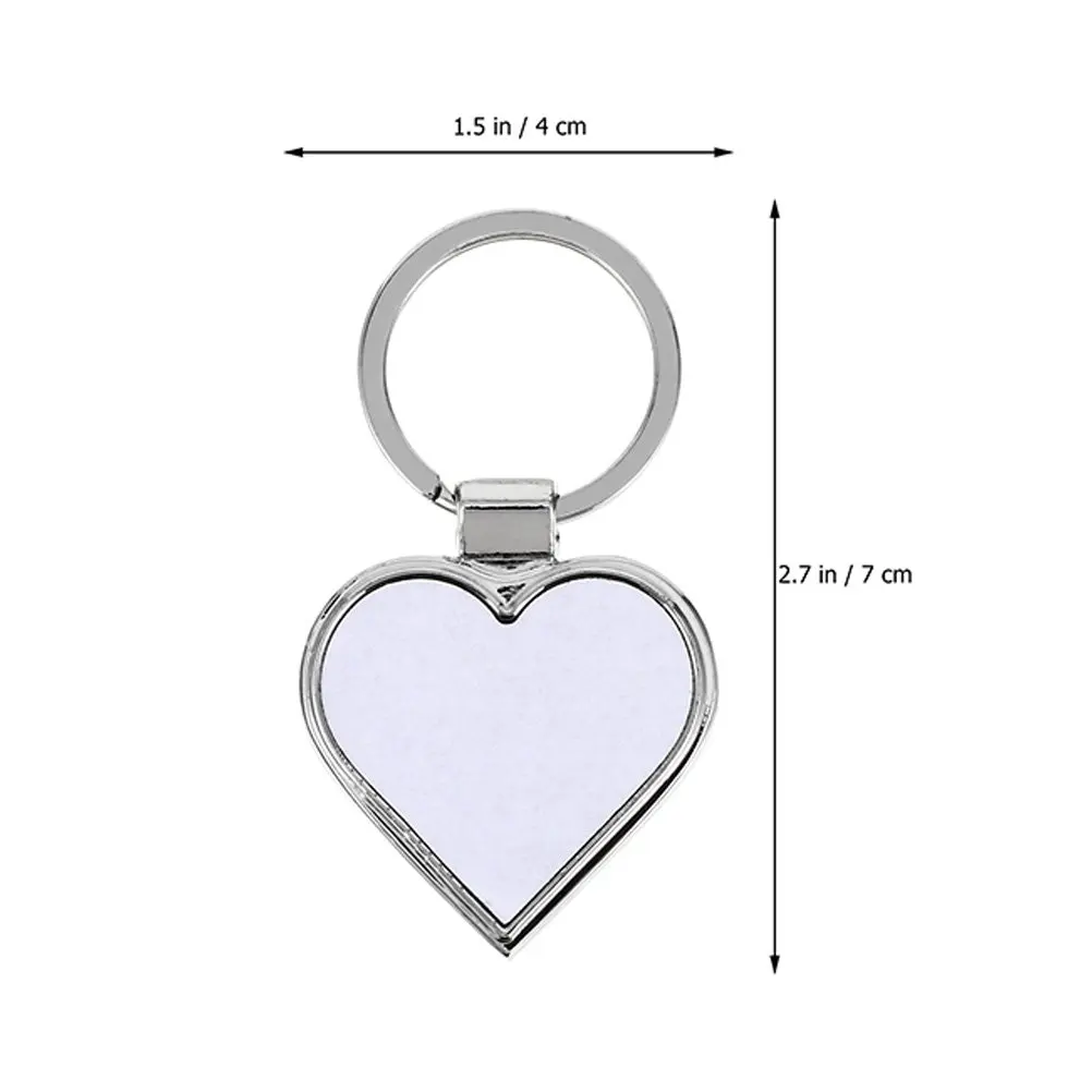 8 pcs Keychain DIY Blank Halloween Christmas New Year Diy Key Ring Diy Key Rings Blank Heart Keychain Diy Keyring Diy Keychain
