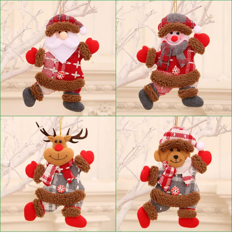 New Christmas decorations for the elderly small pendant Christmas tree accessories fabric small pendant gifts