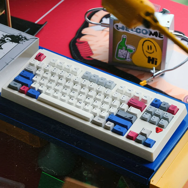 Mr. KUKU Bounty Theme Keycaps Set  PBT Sublimation Cherry Profile Custom Original Handmade Keycaps for Mechanical Keyboard Gift