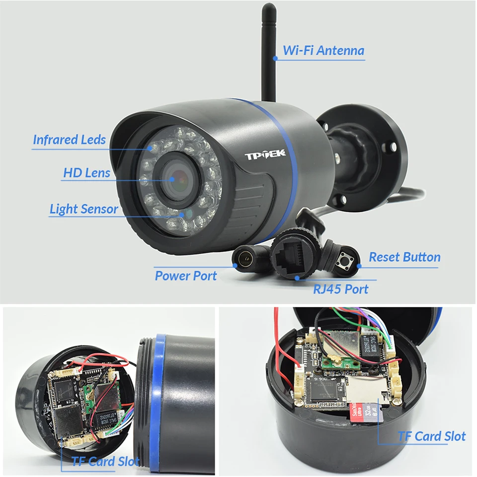 4MP 1080P IP Camera Outdoor WiFi Security Camera Wireless Video Surveillance Wi Fi Bullet CCTV HD Camara CamHipro CamHi Cam