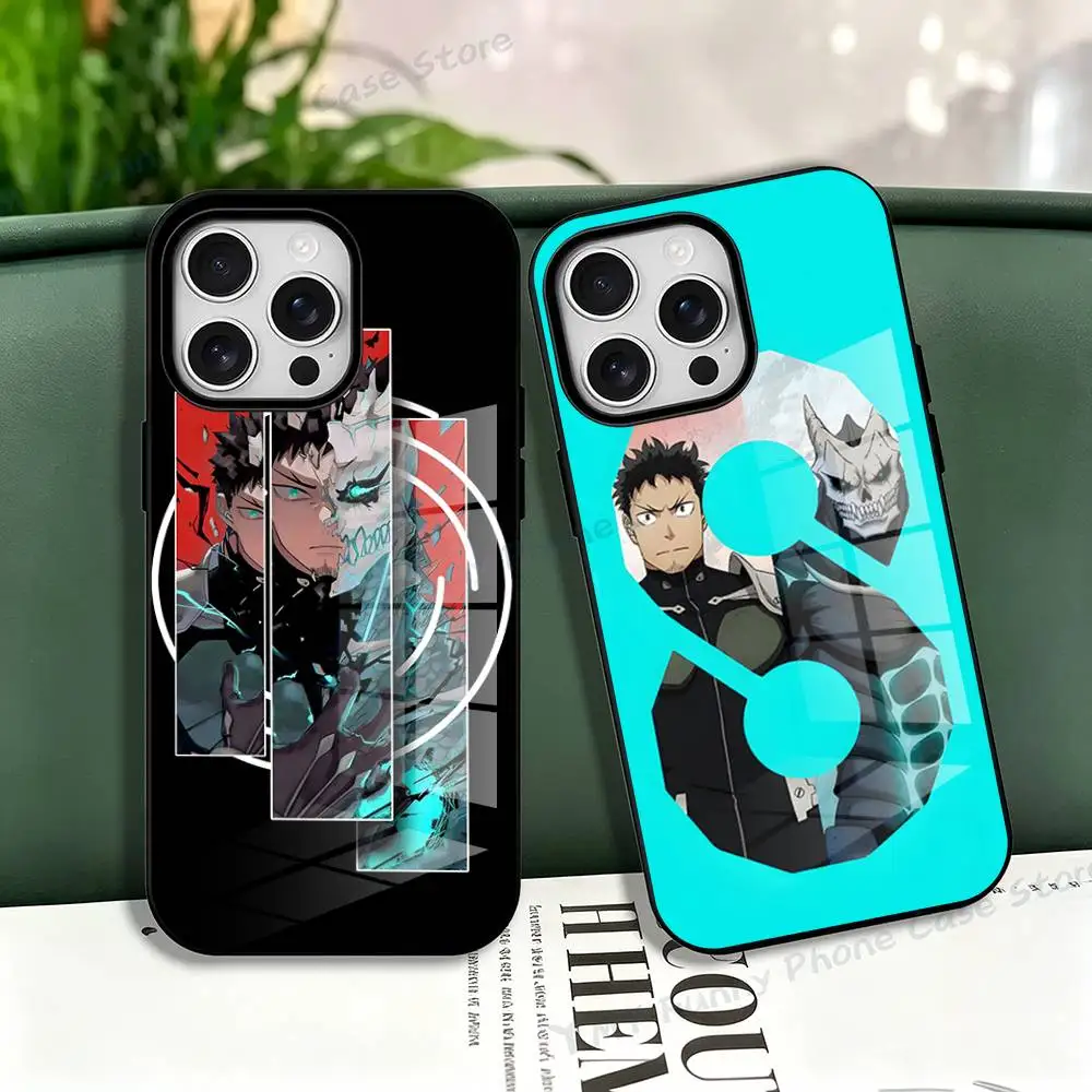 Hibino Kafka K-Kaiju No 8 Magnetic For Case For Iphone 17,16,15,14,13,12,11 Pro Max Mini Plus Frosted Shell Cover