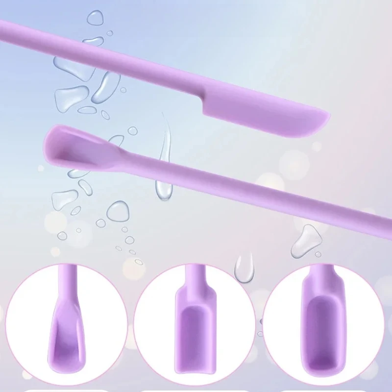 New Silicone Double-Headed Scraper Creative Mini Small Tip Spatula Cosmetics Heat-Resistant Safe Spatula Foundation Makeup Tools